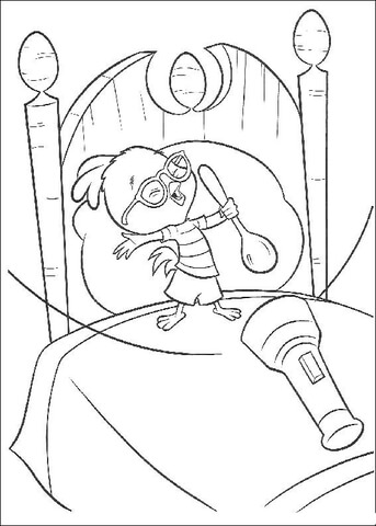 Chicken Little Is Singing A Song  Coloring Page